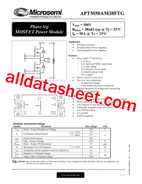 APTM50AM38FTG型号图片