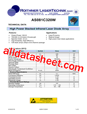 AS081C320W型号图片