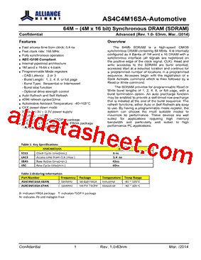 AS4C4M16SA-6TAN型号图片