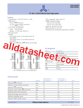 AS4C4M4F1-50JC型号图片