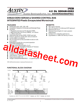AS4DDR264M64PBG1型号图片