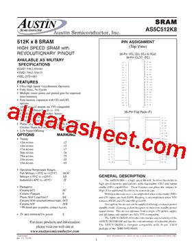 AS5C512K8EC-15LE/XT型号图片