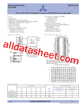 AS6UA51216-TC型号图片