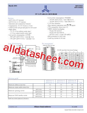 AS7C31026-12BC型号图片