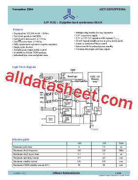 AS7C33512PFS18A-166TQCN型号图片