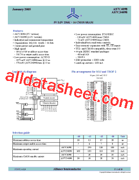 AS7C34098-12JI型号图片