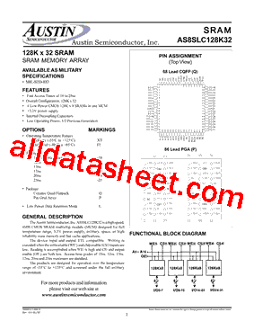 AS8SLC128K32Q-25L/883C型号图片