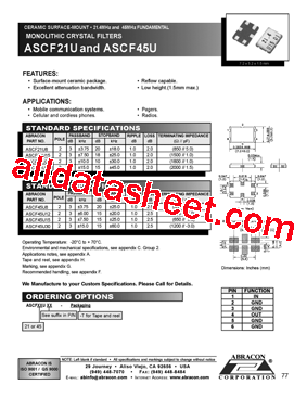 ASCF21U30型号图片