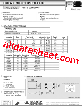 ASCF21UB7A型号图片