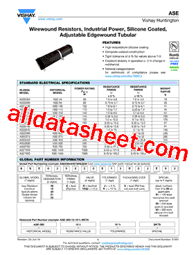 ASE030006E15R0KE92型号图片