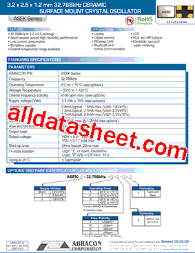 ASEK32.768KHZFJST型号图片