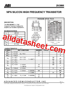 ASI2N3866型号图片