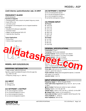 ASP-1141-R型号图片