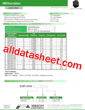 ASPI-0504-101型号图片