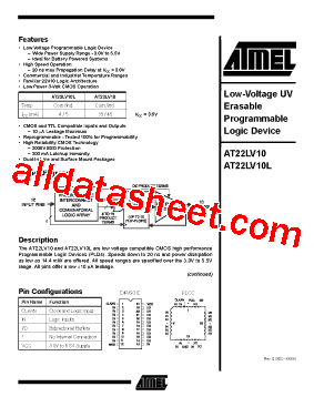 AT22LV10L-25JC型号图片