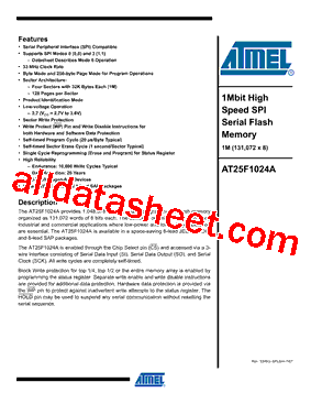 AT25F1024A型号图片