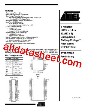 AT27BV800-12TI型号图片