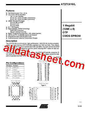 AT27C010L-55PI型号图片