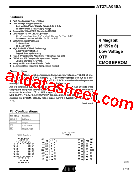 AT27LV040A-15型号图片