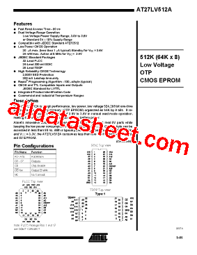 AT27LV512A-12JC型号图片