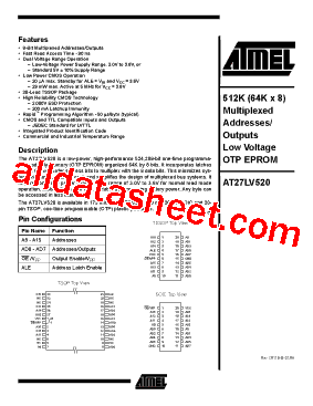 AT27LV520-90XU型号图片