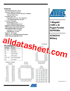 AT28C010E-12UM/883型号图片