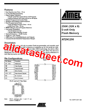 AT29C256-12TC型号图片