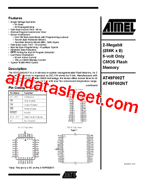AT49F002T-55PI型号图片