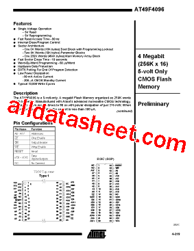 AT49F4096-90TC型号图片