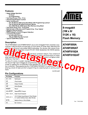 AT49F8192AT-90CI型号图片