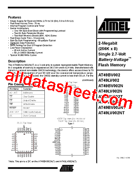 AT49LV002N-70TC型号图片