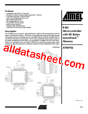 AT80F52-12JI型号图片