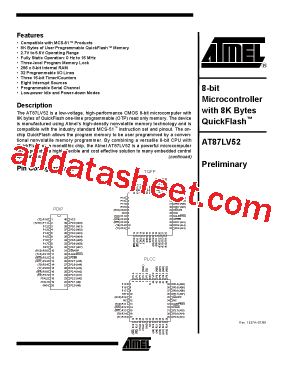 AT87LV52-12AC型号图片