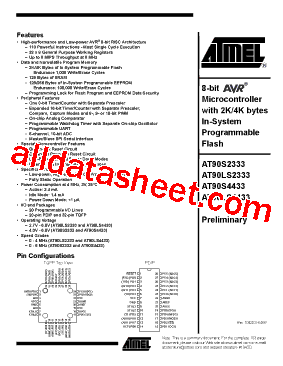 AT90S4433-8AI型号图片