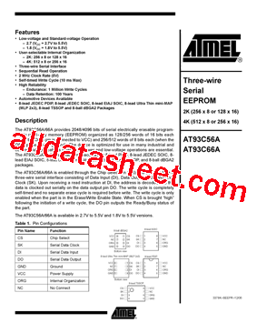 AT93C66A-10SU-1.8型号图片