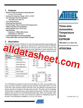 AT93C86A-10PU-2.7型号图片