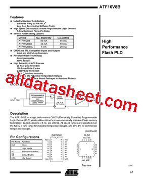 ATF16V8B-25PI型号图片