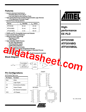 ATF20V8B-10JI型号图片