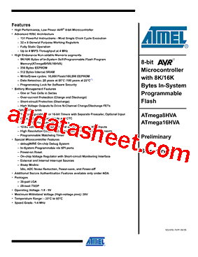 ATMEGA16HVA-4CKUR型号图片