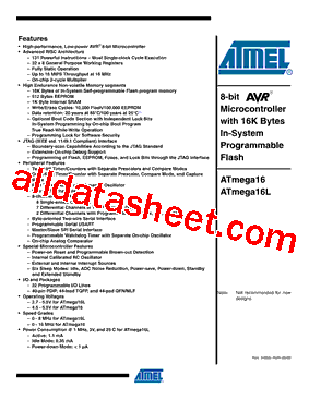 ATMEGA16L-8PU型号图片