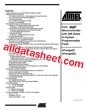 ATMEGA32-16AI$08335型号图片