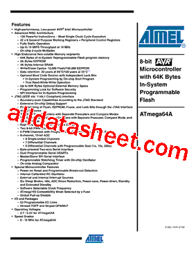 ATMEGA64A-ANR型号图片