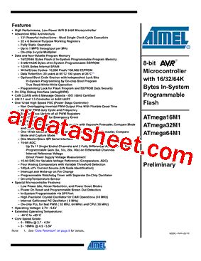 ATMEGA64M1-AU型号图片
