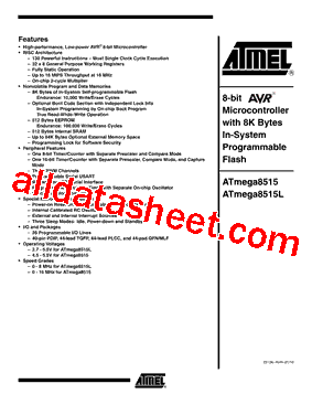 ATMEGA8515L-8PU型号图片
