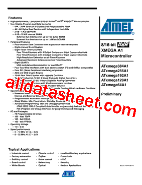 ATXMEGA256A1型号图片