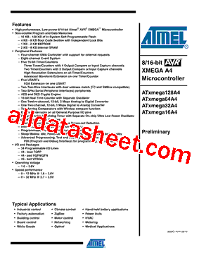 ATXMEGA32A4-AUR型号图片