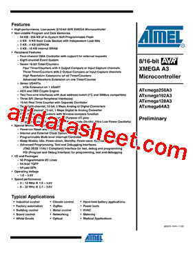 ATXMEGA64A3-AU型号图片