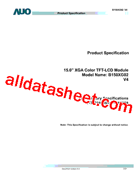 B150XG02V4型号图片