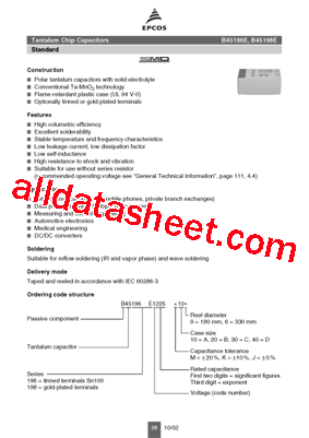 B45196E1225M309型号图片