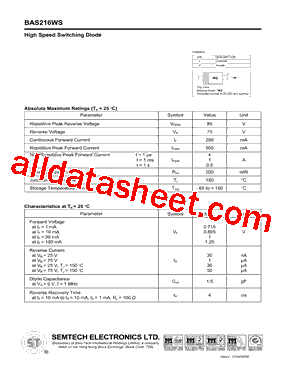 BAS216WS型号图片